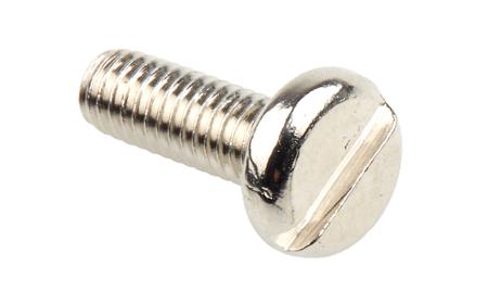 482-8650 Slot Pan Head Machine Screw Brass Nickel Plated, M4 x 12mm
