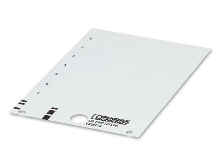 0828778 Phoenix Contact, US-EMP (27X18) Snap-In Marker for use with Modular Terminal Block