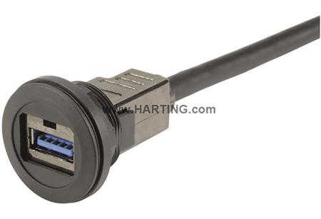09454521970 HARTING USB 3.0, Male USB A to Female USB A, 500mm