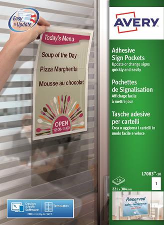 L7083-10 Avery Clear Safety Label Sign