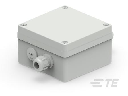 1SNS470000Z0210 TE Connectivity 1SNS Series Grey Polycarbonate Junction Box, IP66, 193.9 x 125.6 x 76mm