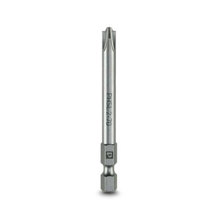 1212601 Phoenix Contact Phillips Driver Bit, PH 2 x 70 mm Tip, 1/4 in Drive, Pozidriv Drive, 70 mm Overall