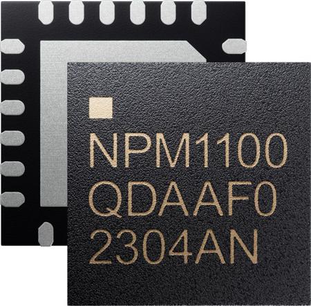 nPM1100-QDAA-R7 Nordic Semiconductor , Li Ion Charger IC, 5 V, 660mA 24-Pin, QFN24