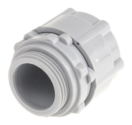 429-640 RS Pro Straight Cable Conduit Fitting, Nylon 66 Grey Grey 25mm nominal size IP55 M25