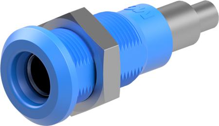 64-3042-23 Staubli Blue Socket Test Socket, Solder Termination, 25A, 30V ac, Nickel Plating