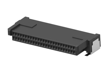 294257-E ERNI ERNI MicroCon Series Right Angle Surface Mount PCB Socket, 50-Contact, 2-Row, 0.8mm Pitch, Surface Mount