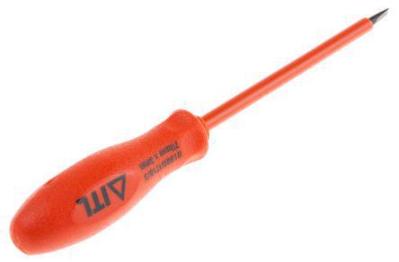911-1092 RS Pro 75 mm Alloy Steel Electricians Screwdriver, Straight 3 x 0.5 mm Tip, Nylon 11