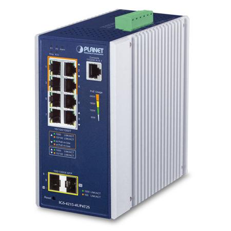 IGS-4215-4UP4T2S Planet , Managed Switch 8 Port Network Switch RJ-45