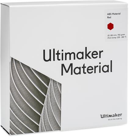 1623 Ultimaker 2.85mm Red ABS 3D Printer Filament, 750g