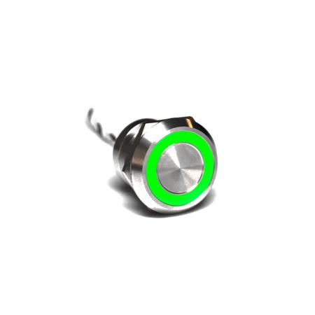 MC25LOSRG Bulgin Capacitive Switch Latching NO,Illuminated, Green, Red, IP68, IP69K Stainless Steel