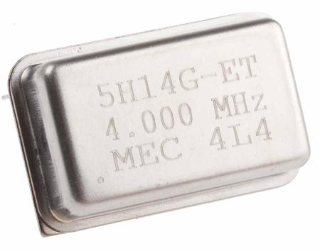 5H14ET-4-000 5H14ET-4.000 Crystal Oscillator, 4 MHz, ±50ppm HCMOS, TTL 15pF, 14-Pin PDIP, 20.2 x 10.7 x 5.08mm