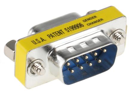 828-274 RS PRO D Sub Adapter Male 9 Way D-Sub to Female 9 Way D-Sub