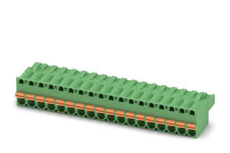 1902275 Phoenix Contact, 5.08mm Pitch, FKCT 2.5/18-ST-5.08, 18 Way, Pluggable Terminal Block, Plug, Spring Cage Termination,