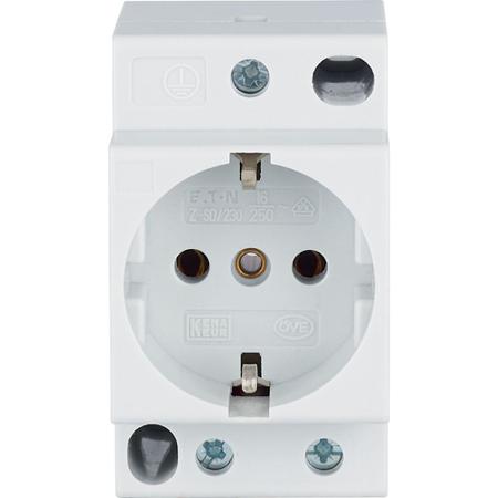 266875 Z-SD230 Eaton Z-SD White 1 Gang Plug Socket, 16A, Schuko, Indoor Use