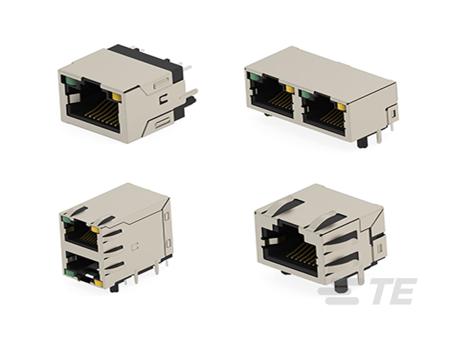 2501553-1 TE Connectivity 25015 Series Female Ethernet Connector, Through Hole, Cat5 Vertical 1 Port 8 -Way