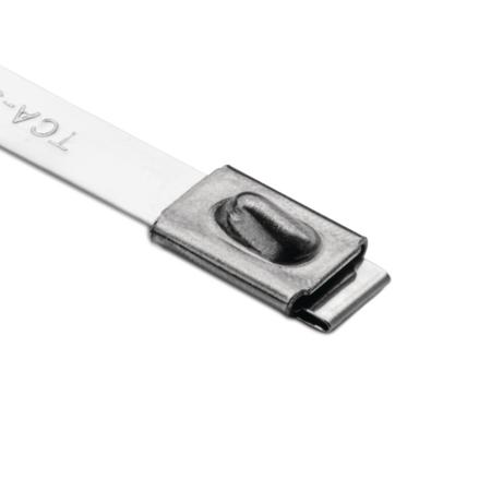 111-94279-MBT27H-SS316-ML HellermannTyton, MBT27H Series Metallic 316 Stainless Steel Roller Ball Cable Tie, 681mm x 7.9 mm