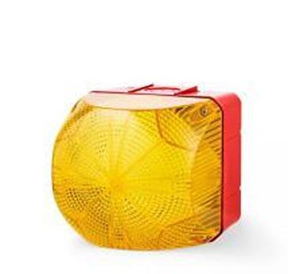 874167405 AUER Signal Q Series Series Yellow Multiple Effect Beacon, 24 V, Tube Mounted, LED Bulb, IP66