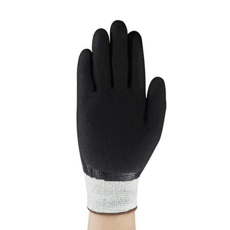 48929110 Ansell Edge 48-929 Black Glass Fibre, Polyethylene Abrasion Resistant, Cut Resistant Work Gloves, Size 11, Nitrile