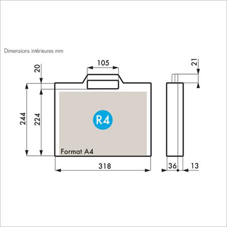255-4739 Gard Plasticases Valisette Case, 324 x 274 x 53mm