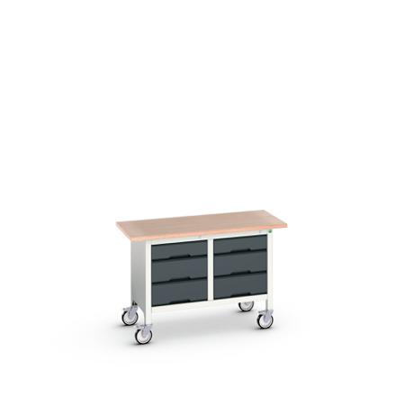16923204.19 Bott, 6 Drawer Sheet Steel Floor Standing Storage Cabinet, 1250 x 600 x 830mm