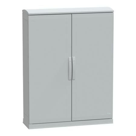 NSYPLAZT12103G Schneider Electric Thalassa Series Fibreglass Reinforced Polyester Double-Door-Door Floor Standing Enclosure, Opaque