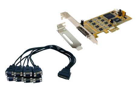 EX-45368 Exsys 8 Port PCIe RS232, RS422, RS485 Serial Card