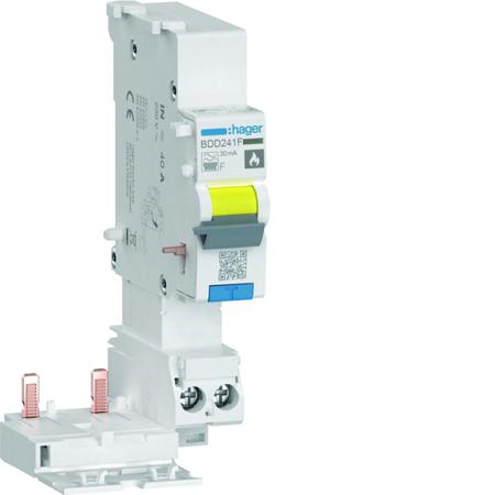 BDD241F Hager BDD RCCB, 40A, 2 Pole, 30mA, Type F