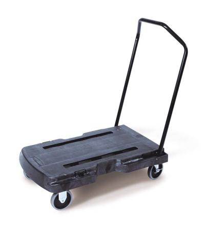 FG440100BLA Rubbermaid Commercial Products Flatbed PE Platform Trolley, 82.6 x 52.1cm, 181.4kg Load