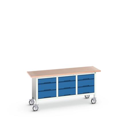 16923223-11 Bott, 9 Drawer Sheet Steel Floor Standing Storage Cabinet, 1750 x 600 x 830mm