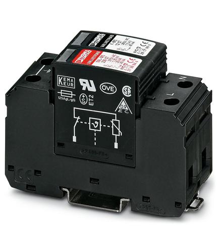 2804429 Phoenix Contact, VAL-MS 230/1+1 Surge Suppressor Unit 275 V ac Maximum Voltage Rating 40kA Maximum Surge Current Surge