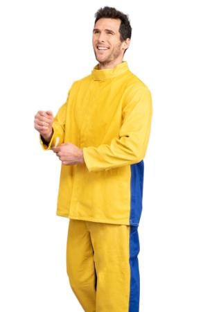 E2251-100XXL EDC PROTECTION E2251 Yellow, Fire Retardant, Water Resistant Jacket, XXL