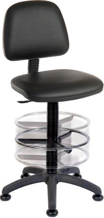 625-812 RS PRO Black Plastic Drafting Chair, 90 Weight Capacity