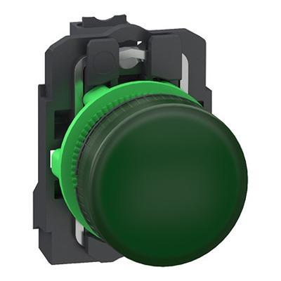 XB5AVB35 Schneider Electric, Harmony XB5, Panel Mount Green Universal-LED Pilot Light, 22.5 mm Cutout, IP66, IP67, IP69, IP69K,