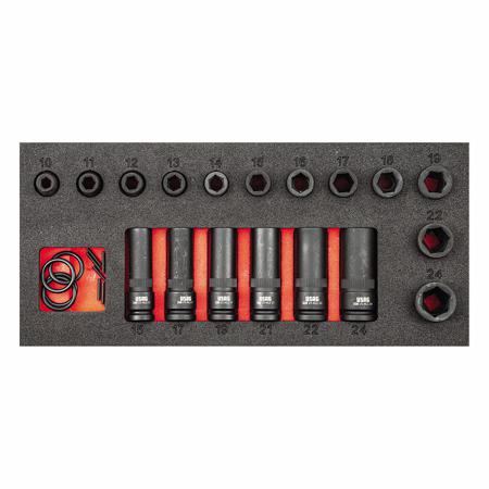 U05191034 Usag 18 Piece Automotive Tool Kit Tool Kit with Tray