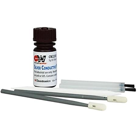 CW2205 Chemtronics Silver Conductive Adhesive Paint, 5 g Bottle