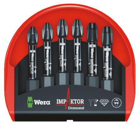 5057691001 6 pieces Impact Bit, Driver Bit Set, 1/4 in