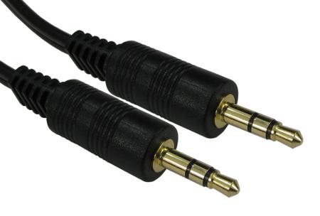 286-2873 RS PRO Male 3.5mm Stereo Jack to Male 3.5mm Stereo Jack Aux Cable, Black, 0.3m