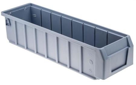 775-5306 RS PRO PP Storage Bin, 90mm x 117mm x 400mm, Blue