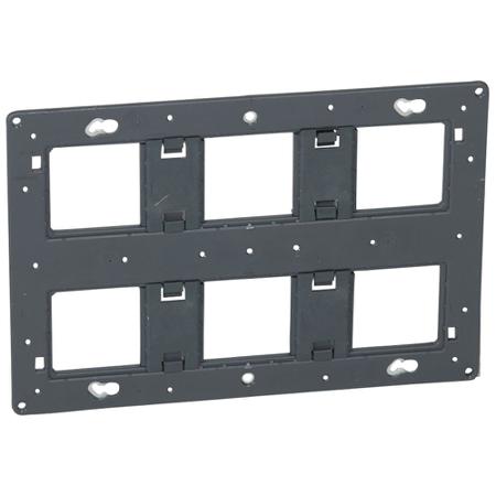 080266 Legrand  Grey Matte Metal Back Boxes, IP20, Flush Mount Mount, 6 Gangs, 2 x 6.2 x 8mm