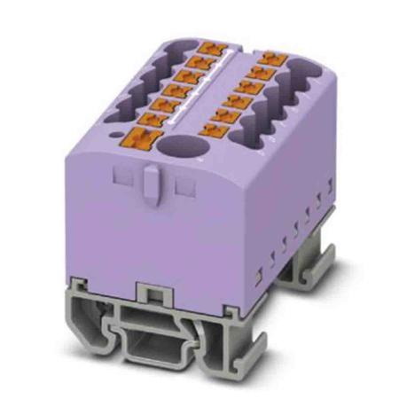 3274204 Phoenix Contact Distribution Block, 13 Way, 4mm², 24A, 690 V, Violet