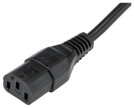 558-949 RS PRO Straight IEC C13 Socket to Straight CEE 7/7 Plug Power Cord, 3m
