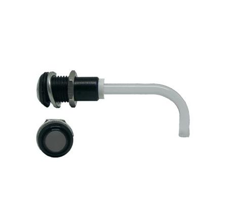 RHD-0700-3000-F9PS67PR  Bivar, Panel Mount Right Angle LED Light Pipe, Smoke Round Lens