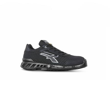 RV20104-48 UPower LOGAN Unisex Black, White Aluminium Toe Capped Safety Shoes, UK 13, EU 48