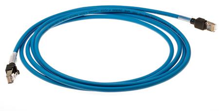 XS6W-6LSZH8SS300CM-B 3m Straight Through Cat6a Cable Assembly, FTP, STP Blue LSZH