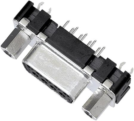 09661116502 HARTING D-Sub 9 Way Through Hole D-sub Connector Socket, 2.74mm Pitch, with 4-40 UNC Nut