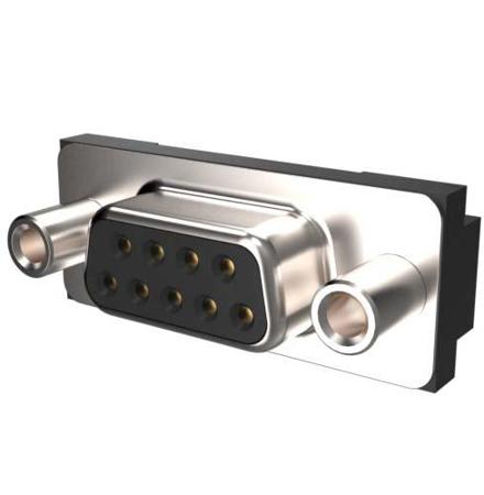 D09S13A4GX00LF Amphenol Communications Solutions 9 Way Right Angle Plug-In Mount D-sub Connector Socket, 2.74mm Pitch, with Screw