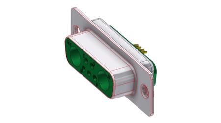 DTS7W2SZ/2 Deltron Connectors DTS 10 Way Horizontal D-sub Connector Socket