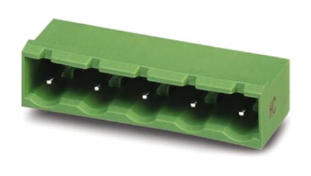 1728853 Phoenix Contact, 7.62mm Pitch, COMBICON GMSTBA, 2 Way, Right Angle, Pluggable Terminal Block, Header, Through Hole,