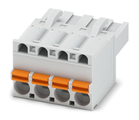 1921900 Phoenix Contact, 5mm Pitch, 5/ 4-ST KMGY, FKCT 2, 4 Way, Pluggable Terminal Block, Plug, Through Hole,