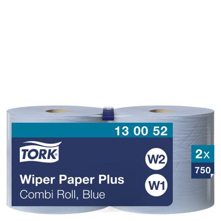 130052 Tork Centrefeed of 1 Blue Tork Wiping Paper Plus Paper Wipes for Various Applications